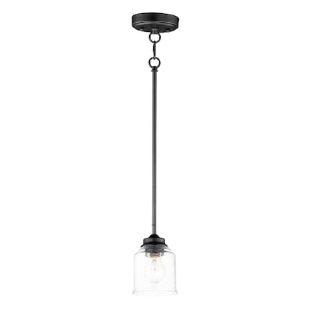 Maxim Lighting Acadia 1-Light 4.75" Wide Black Pendant Light 91260CDBK